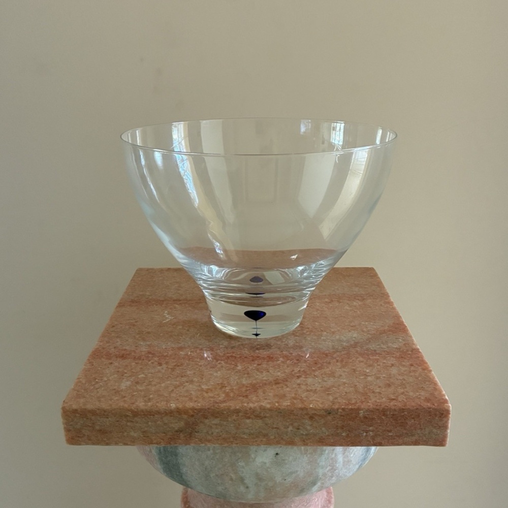 New Orrefors Intermezzo Blue Large Bowl Coupe -Erika Lagerbielke -Extremely RARE